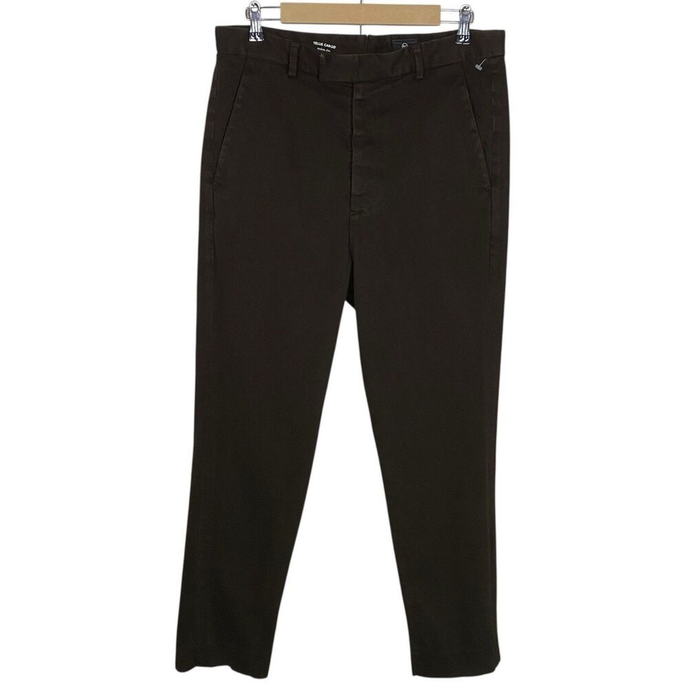 AG Adriano Goldschmied Pants Mens 32 (33x29) Brown Tellis Twill Trouser NEW
